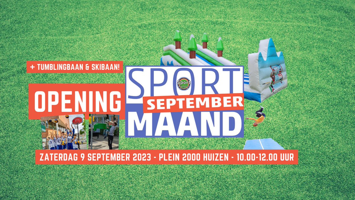 Wolfskamer Wintersport neemt deel aan September Sportmaand

Het Sport Platform Huizen organiseert de September Sportmaand. De opening wordt verricht door wethouder Sport, Fleur van der Kleij op Plein 2000 op 9 september om 10.00 uur.

Natuurlijk zijn wij ook van de partij!