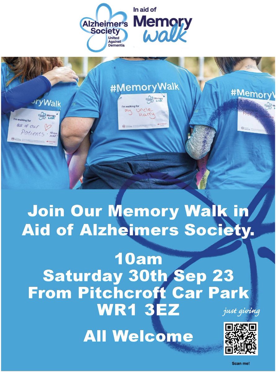 Scan below to join our Memory Walk and help us beat #dementia