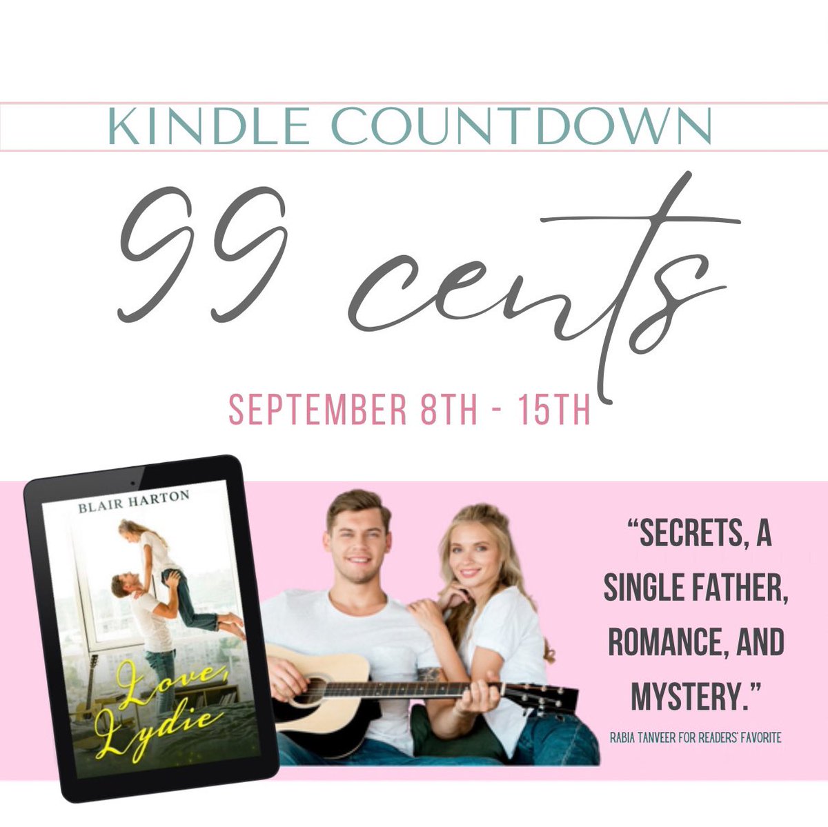 𝐋𝐨𝐯𝐞, 𝐋𝐲𝐝𝐢𝐞 is 𝟗𝟗 𝐜𝐞𝐧𝐭𝐬 until 𝐒𝐞𝐩𝐭𝐞𝐦𝐛𝐞𝐫 𝟏𝟓, 𝟐𝟎𝟐𝟑!

a.co/d/64axZz2

#kindlebooks #bookstagram #readersoftwitter #readers #readercommunity