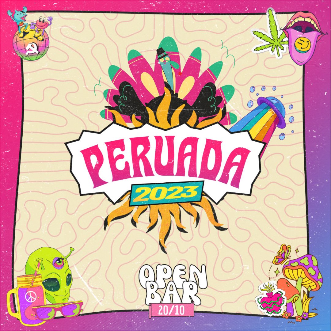 É PERUADA, OBA!

20/10, 10h-22h, Largo de São Francisco, Open Bar 

VENDAS ABREM XI/09 PELA BLACKTAG