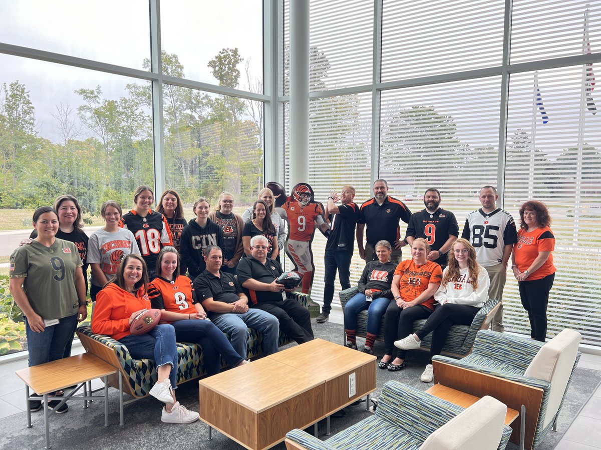 ⁦<a href="/Bengals/">Cincinnati Bengals</a>⁩ just a few of our devoted fan employees! WHO DEY!
