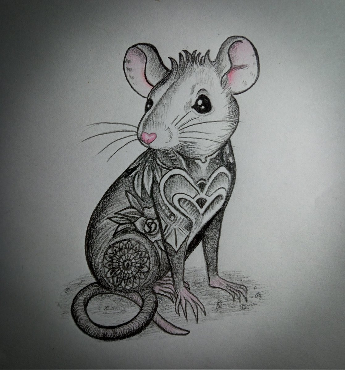 My second piece for the #TezRats event 🐭❤️ by @WeirdNFTArtist and @rata_yonqui 'Miss Ratattoo' Ratattoo was feeling very lonely, so Miss Ratattoo appeared with her charm and elegance to keep him company. 12 ed. | 4,20 $XTZ