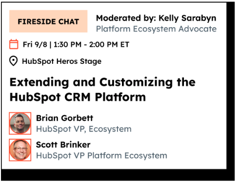 TheWebTech's tweet image. Folks at #INBOUND23 get ready for a fireside chat with Brian Gorbett and Scott Brinker, moderated by Kelly Sarabyn, on the HubSpot Heroes stage within HubSpot HQ at 1:30pm. No reservation required.
#HubSpotDev #INBOUND23