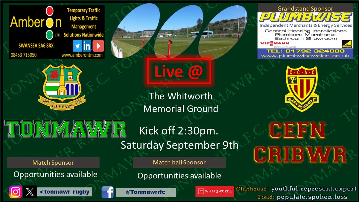 tonmawr_rugby's tweet photo. Tomorrow sees the Senior XV host @ac_cefn for the first home game of this season. 
#UppaTon  #ItsNotOnTheTelly https://t.co/gMa2oVqvNF