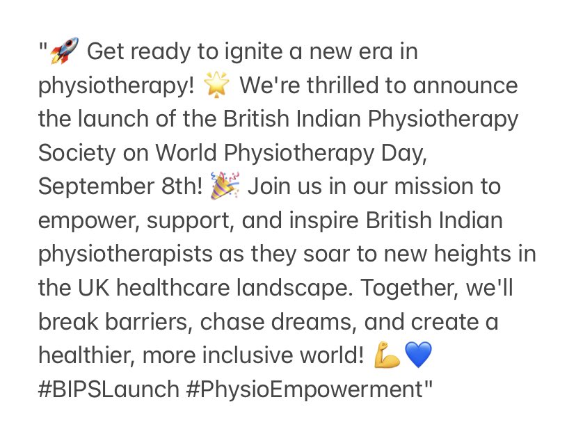 On World Physiotherapy Day 2023 it’s Launch Time! #BIPSLaunch #PhysioEmpowerment. <a href="/Srikesavan/">(Sri)kesavan Sabapathy</a> <a href="/devdeepahuja/">Dev Ahuja, PhD</a> @jrai_rai <a href="/ashila_bhutia/">Ashila Bhutia (Ash)</a> <a href="/Vmurali1988/">Vignesh Murali</a> <a href="/r_vineeth/">Vineeth Ravindran💙He/him</a> <a href="/rajkumarsamuelg/">Rajkumar Samuel</a> 
Web : bips.org.uk Sign up : bips.org.uk/membership/