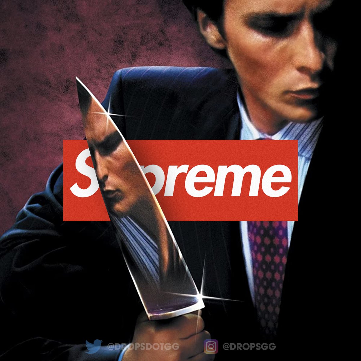 dropsdotgg's tweet photo. Supreme x American Psycho

This season, Supreme once again pays homage to another classic piece of pop culture with the American Psycho set 📚

If you aren't familiar with American Psycho, let me provide some background. Besides the famous memes that originated from the 2000 movie, it originally began as a book.