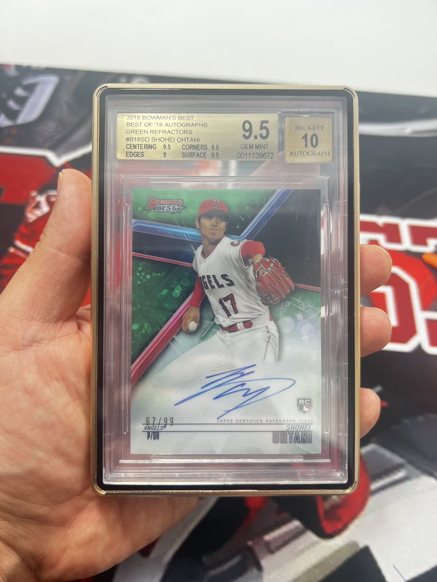 Ohtani Green Refractor Auto /99
BGS 9.5 $7000 
<a href="/sports_sell/">@SPORTS_SΞLL</a> <a href="/CardboardEchoes/">CardboardEchoes</a>