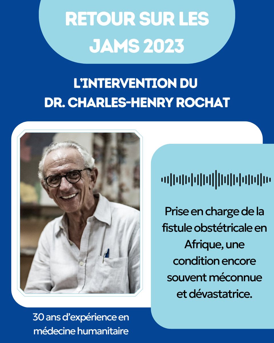 Le Dr. Charles-Henry Rochat est intervenu aux #JAMS2023 pour partager son expérience sur la prise en charge de la fistule obstétricale en Afrique. 

Retrouvez son témoignage sur notre site  : bit.ly/3Lc3hcZ 
#urologie #obstétrique #humanitaire