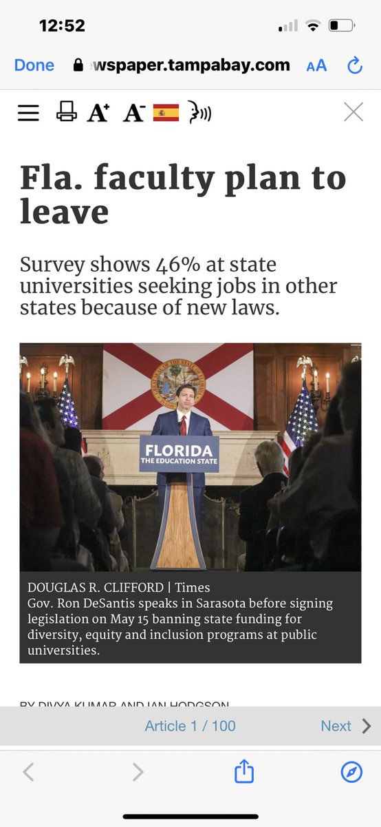 DeSantis added: "The media will say, 'Oh, some of these profs are leaving, like New College. Like, isn't that bad? Is that a brain drain?' Well, u  know, if you're a prof in like, u know, Marxist studies, that's not a loss for Fl if ur going on,&amp;trust me,I'm totally good w that."