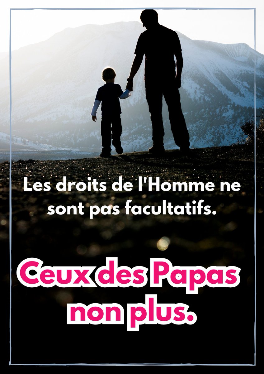FrancoisG's tweet image. 💔Chaque #enfant mérite l&apos;#amour de ses deux #parents. Il est temps que les #papas ne soient plus mis à l&apos;écart, laissés sans voix face aux décisions unilatérales. 

🆙Élevons-nous pour nos #droits de #pères.

✊ Partagez si vous ressentez la même chose ! #DroitsDesPères