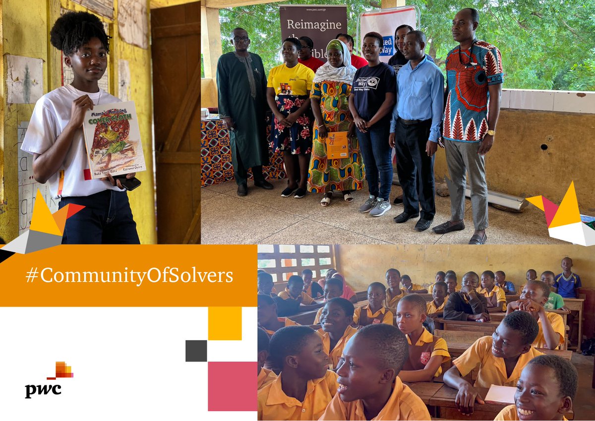 Today we're celebrating #InternationalLiteracyDay by joining forces with @UnitedWayGhana to inspire and empower the amazing students of Aplaku Cluster of Schools to foster a love of reading. #AdventuresInLiteracy #CommunityOfSolvers #KnowledgeIsPower