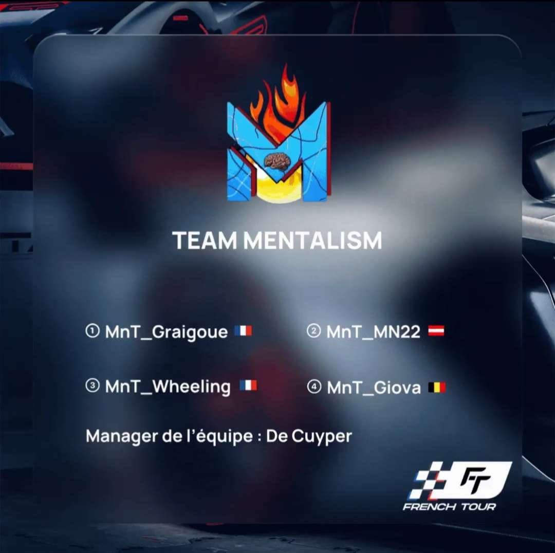 🔵 The team is READY ✅

🇫🇷 <a href="/Graigoue/">Graigoue</a> 
🇫🇷 <a href="/Wheeling_74/">Wheeling_74</a> 
🇦🇹 @MnT_MN22 
🇧🇪 <a href="/Giova___kart99/">Giovanni Baccellieri</a> 

#GOMentalism #WeFigureAsOne