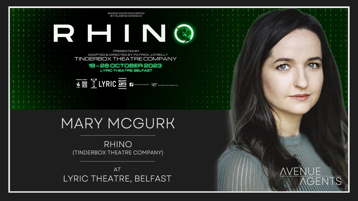 Avenue_Agents's tweet photo. But before Christmas, another two of our brilliant ladies @iamvickyallen and @MaryMcGurk6 will also be taking to the stage at the @lyricbelfast
They will both be appearing in Rhino, by @tinderboxNI which starts rehearsals very soon!
#VickyAllen
#MaryMcGurk https://t.co/K1rUXwinJ0