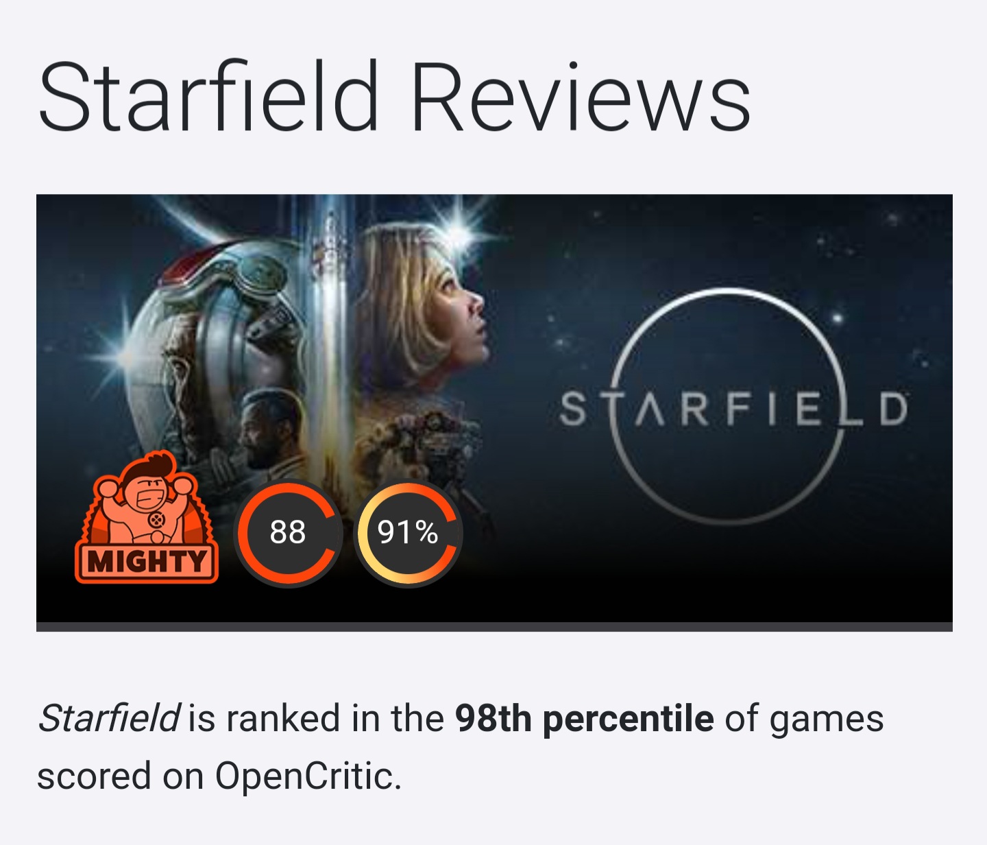 JayWood2010 on X: Some people take Metacritic way to serious. Ive seen  dozens of people use Metacritic as a reason Starfield wasn't deserving of a  Game of the Year nomination Meanwhile, Ghost