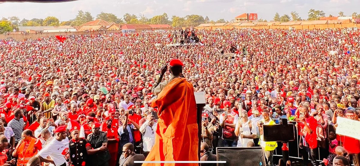 Winding up this week’s country-wide mobilisation activities in Luwero in high spirits this evening. To the people of Luwero, we are very grateful for the warm reception.