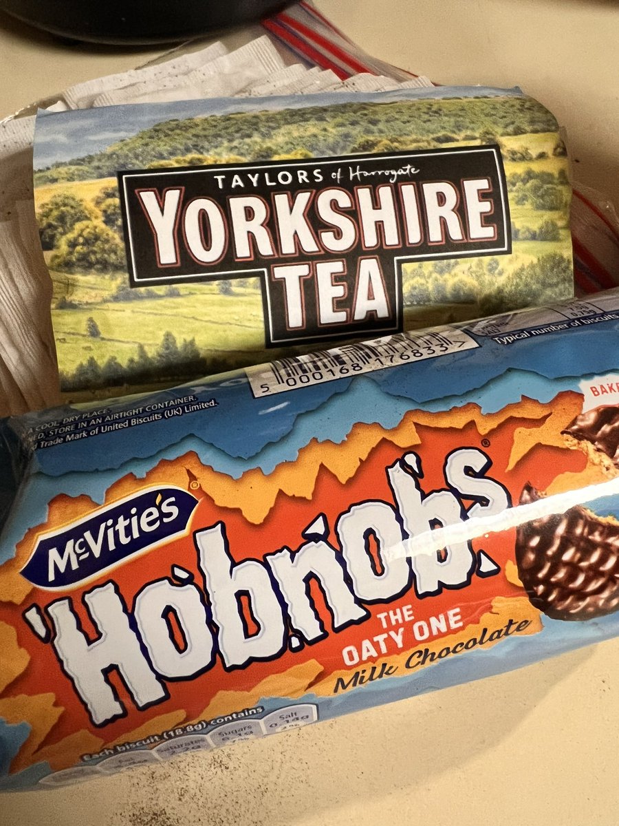 Tea time. Nice combo.