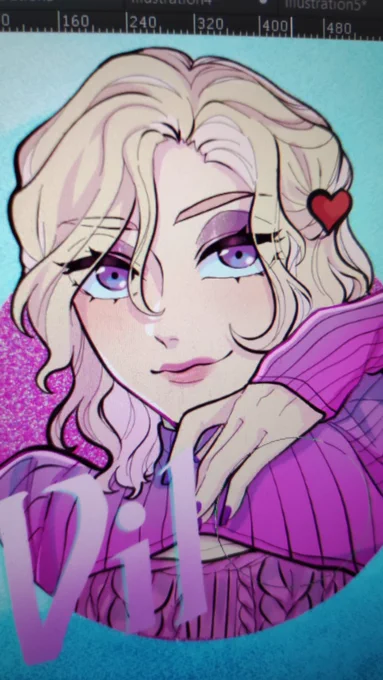 Pushes aside diasomnia thoughts so i can make my damn twst photocards vils beauty makes me forget dia lore pain the power he holds 