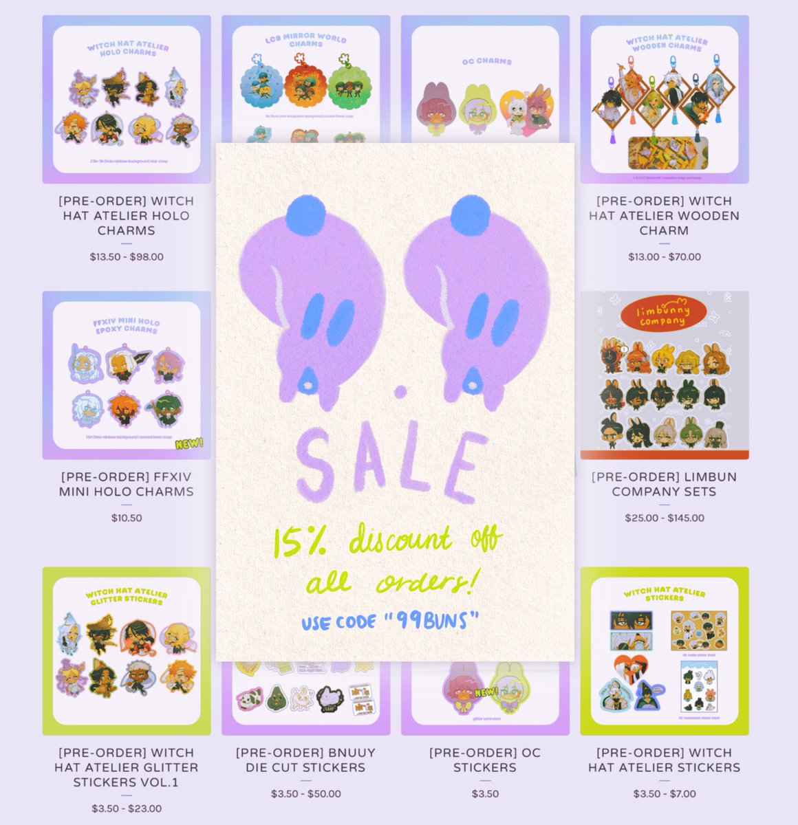 🐰 mini weekend-long sale from 9.9-9.10 on both my intl and local shop!