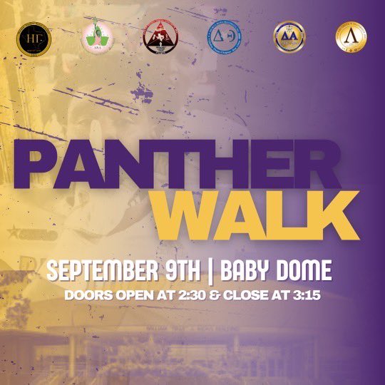 Unity exists when the Greeks are together. This Saturday at 2:30PM at the Baby Dome, join the Greeks and SGA as we support our Panthers in their first home game against ACU. To attend, you must have a ticket. The ticket link is in the bio! See you all soon 🤩 #warready