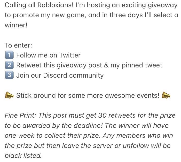 LuckyCloverRbx's tweet photo. 🎉 𝐆𝐈𝐕𝐄𝐀𝐖𝐀𝐘 𝐄𝐕𝐄𝐍𝐓  Day 1/3 🎉

Hosting my first giveaway! The prize?

🎁 𝐎𝐧𝐞 𝐦𝐨𝐧𝐭𝐡 𝐨𝐟 𝐃𝐢𝐬𝐜𝐨𝐫𝐝 𝐍𝐢𝐭𝐫𝐨 𝐂𝐥𝐚𝐬𝐬𝐢𝐜, 𝐰𝐨𝐫𝐭𝐡 $𝟔.𝟗𝟗 𝐂𝐀𝐃! 🎁

Discord Link: https://t.co/dpQC1AUiwf

#robloxgiveaway #giveawaycontest 

⬇️ Instructions ⬇️ https://t.co/SuoWlhEE94