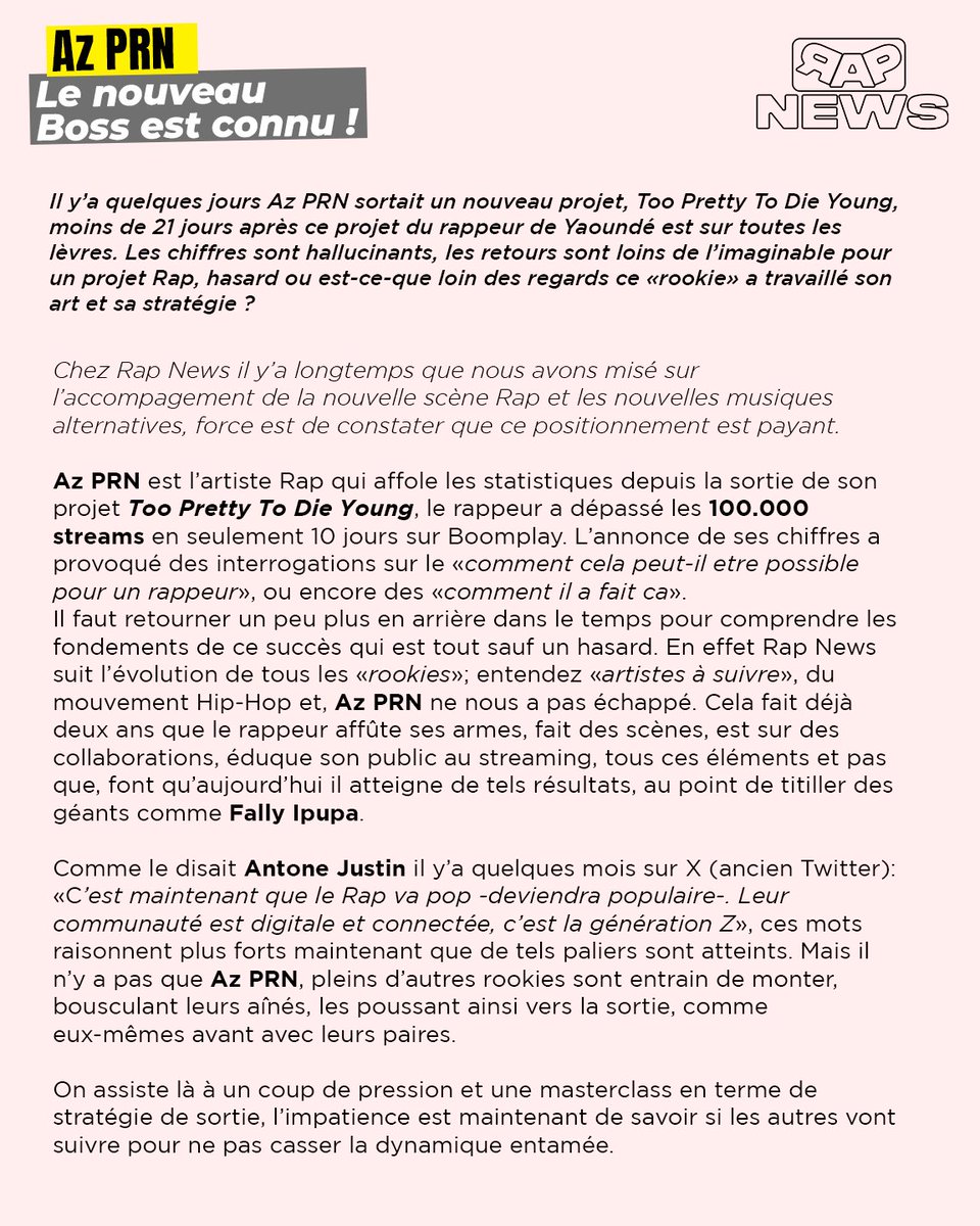 rapnewsmagazine's tweet image. L’article à lire ici ⤵️