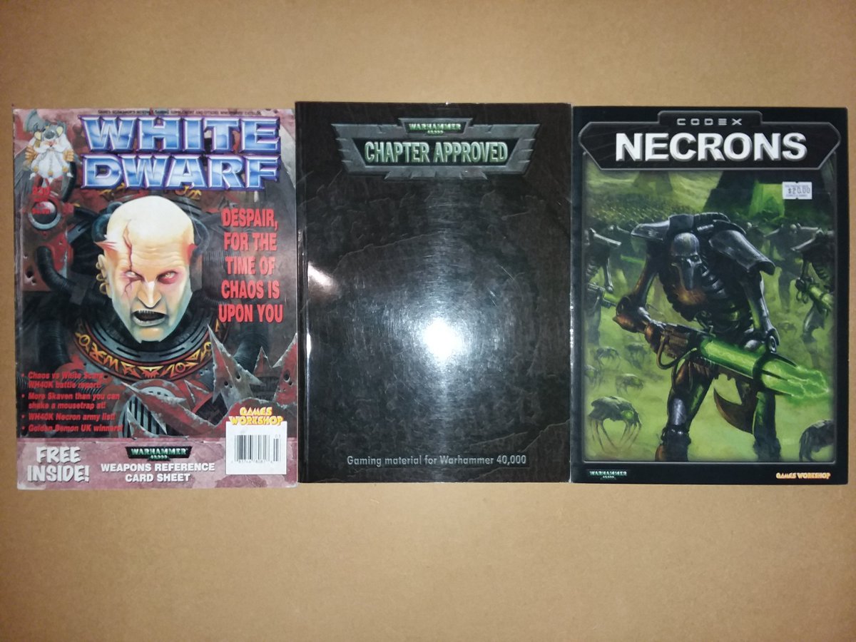 Knight_Odditor's tweet photo. @MengelMinis The reintroduction of Necrons for 3rd Ed. started March 1999 with a CA article in WD 230. This would include the introduction of Immortals. The list would later be refined and included in the 2001 CA book. Necrons would see a true release into 40k with their 2002 Necron Codex. https://t.co/yLv5Pb8ZV9