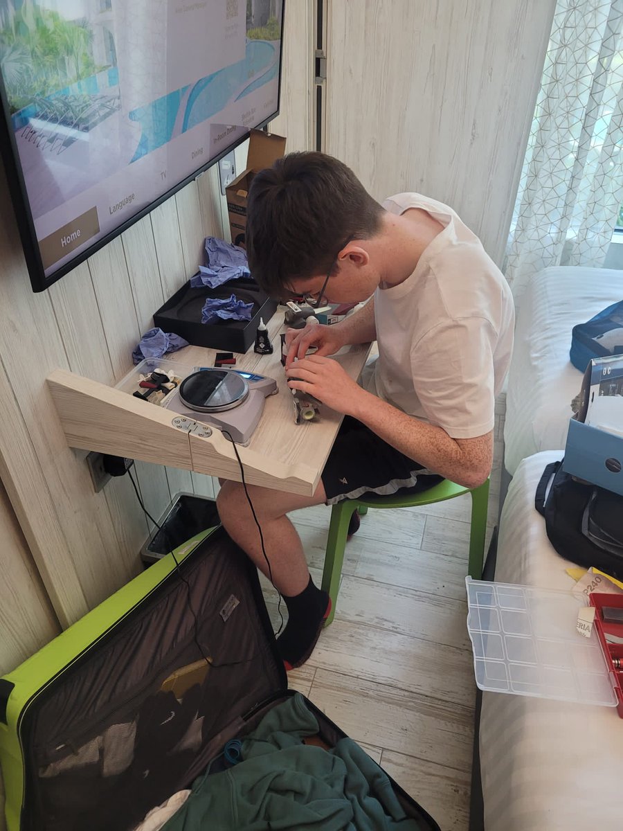MaristAthlone's tweet photo. The Marist F1 in Schools team have been perfecting their car and answering questions from various scrutineers. 
They have mentors Mr Hardiman and Mr Broderick with them in Singapore 🇸🇬  so no doubt they are all well prepped for the next few days. 
#f1inschools https://t.co/SPqAS9h3Ds