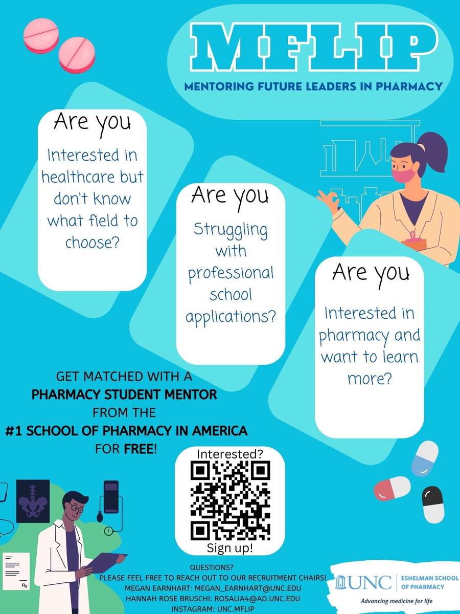 MFLIP is an organization that allows current pharmacy students to serve as mentors for pre-pharmacy students. If any students are interested in being a part of this program complete this form: docs.google.com/forms/d/e/1FAI…
