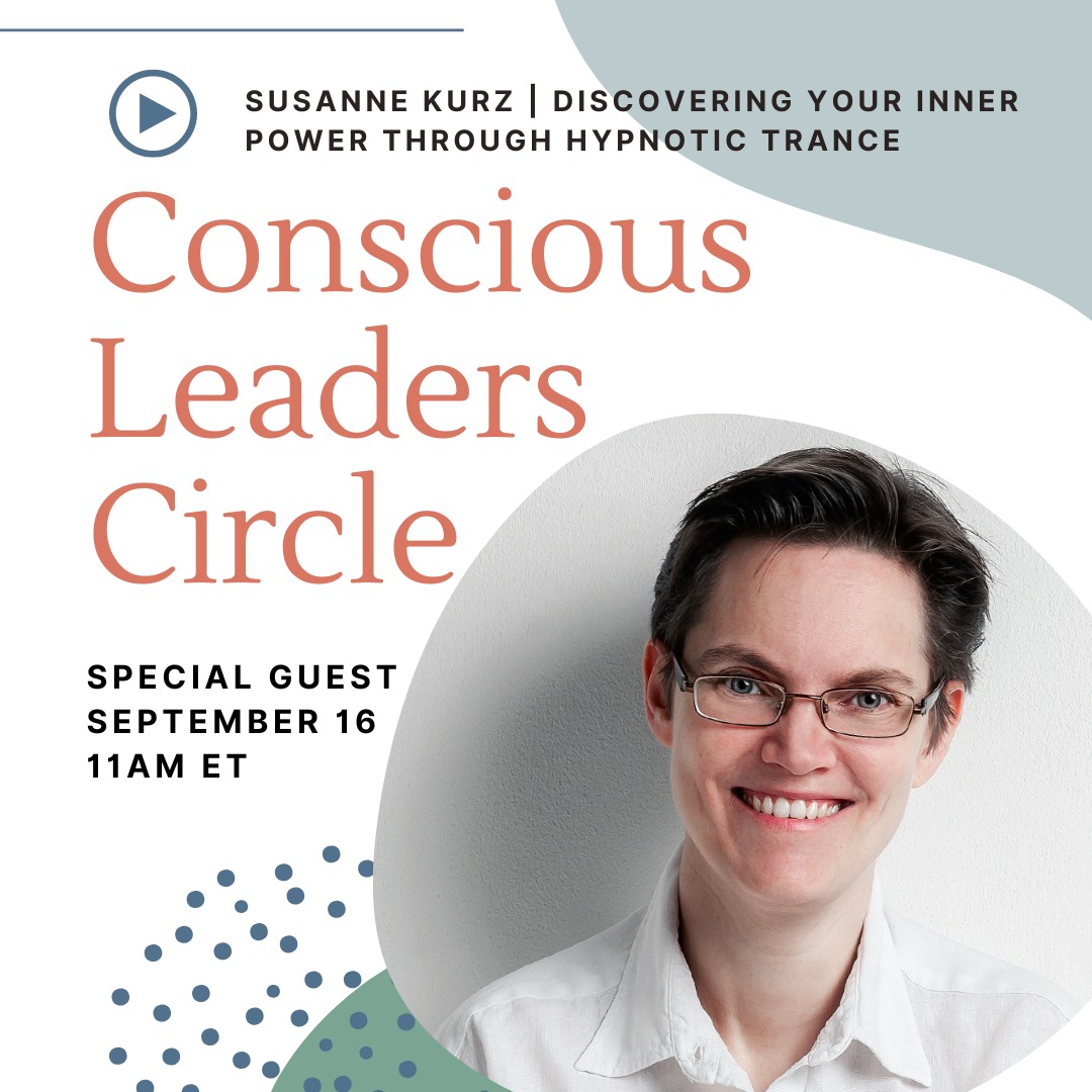 AponaRanch's tweet photo. On September 16th, I am excited to introduce our special guest, Susanne Kurz - a life coach - to the Conscious Leaders Circle.  We'll be discussing "Discovering Your Inner Power through Hypnotic Trance".

RSVP: https://t.co/z3OhMstSR4

#highperformancecoach #consciousleadership https://t.co/JLYUHVmjec