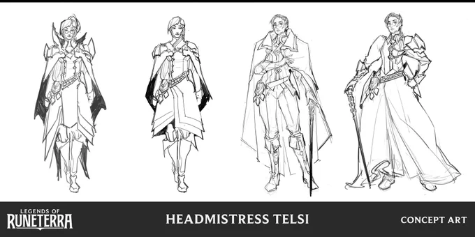 Since Headmistress Telsi is finally getting released as a card, here is her concept art from Kudos Production 
