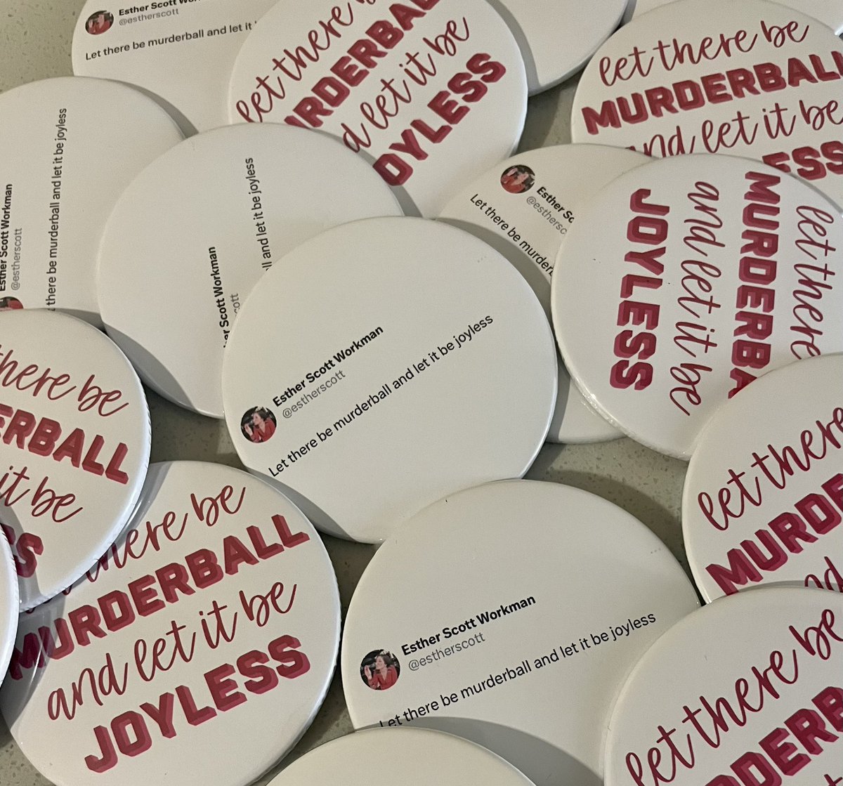 The sweetest friend turned my gameday tweet into buttons!!!!! Find me tomorrow if you want one!