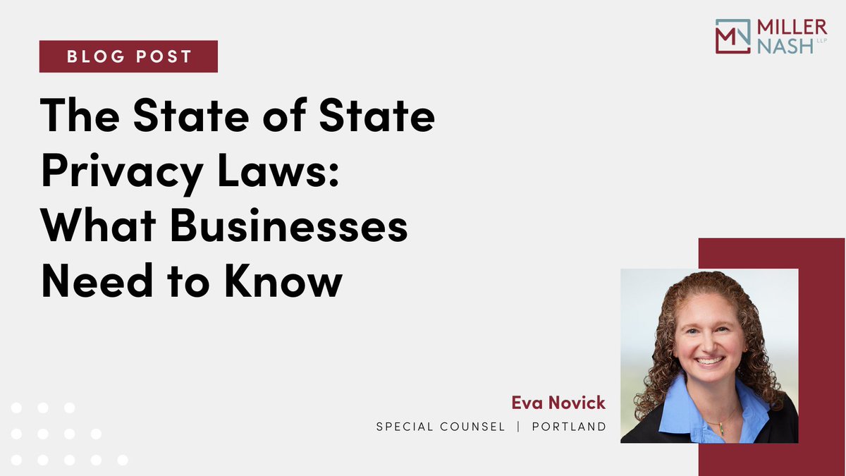 State legislatures were busy in '23 making up for the U.S. Congress’s inability to pass a comprehensive #privacy law. If you're a #BusinessOwner in CA, CO, CT, DE, FL, IN, IA, MT, NV, OR, TN, TX, UT, VA, or WA, an update on your state's privacy efforts: millernash.com/industry-news/….