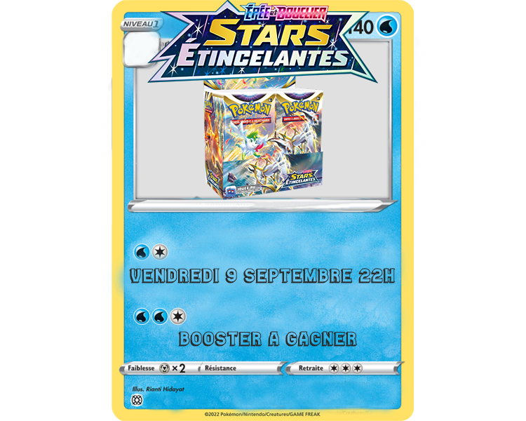 toxiic_zr's tweet photo. 🚀 Rejoignez-nous ce samedi 9 septembre 22h pour l'ouverture de notre display Pokémon et tentez de gagner des boosters 🎉 
N'oubliez pas de retweeter pour que vos amis puissent participer! #Pokemon  #Giveaway #Pokemondisplay #kick @BalkroGzR  
https://t.co/RZEX0JYQtb https://t.co/Y3glilxcH9