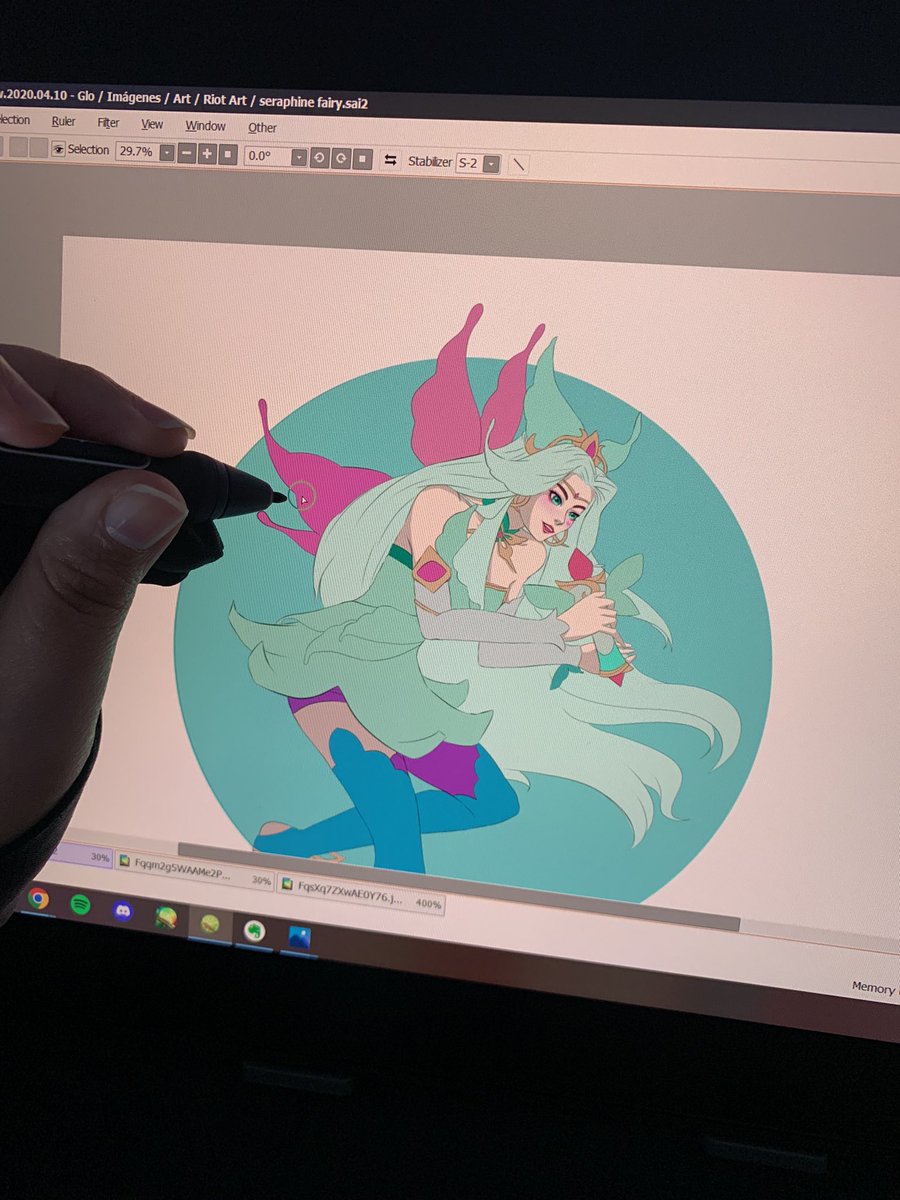 gleowynart's tweet photo. Something is cooking 🦋💖 #Seraphine #ArtofLegends https://t.co/wgQzz7GiKD