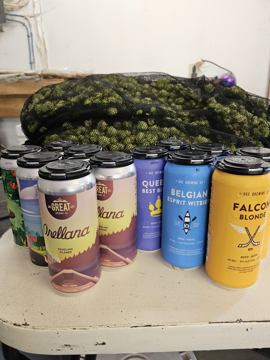 It's always fun to have breweries visit our hopyard at this time of year! Thank you <a href="/OGCbrewingco/">One Great City Brewing Co.</a> for your support and the samples!