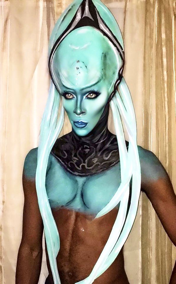 Since philppines runway theme was alien I’m reposting a flashback of my Plavalaguna look. Rawivew is out now! #dragracephilippines #alien #alienmakeup #thefifthelement #plavalaguna #dragqueen #makeup #mua #dragracephilippines