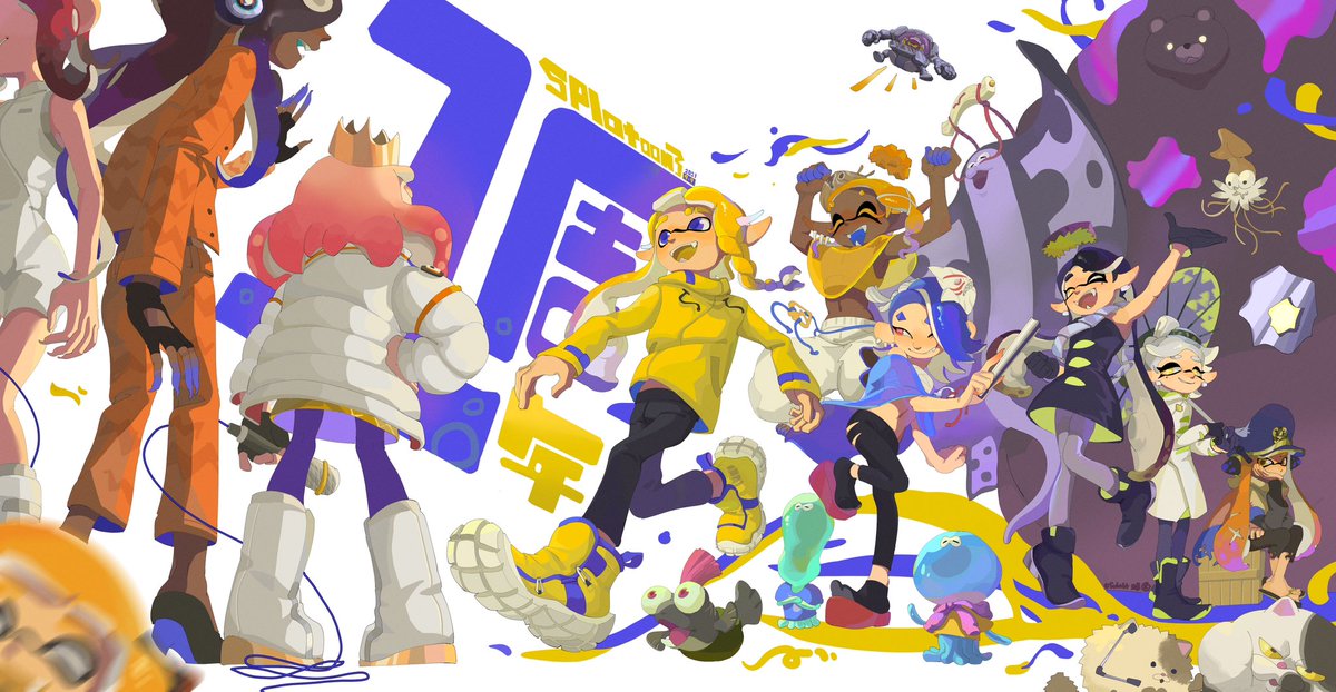 #スプラトゥーン3 #Splatoon3 
一周年！🎈🎊🎊🥳🥳🥳