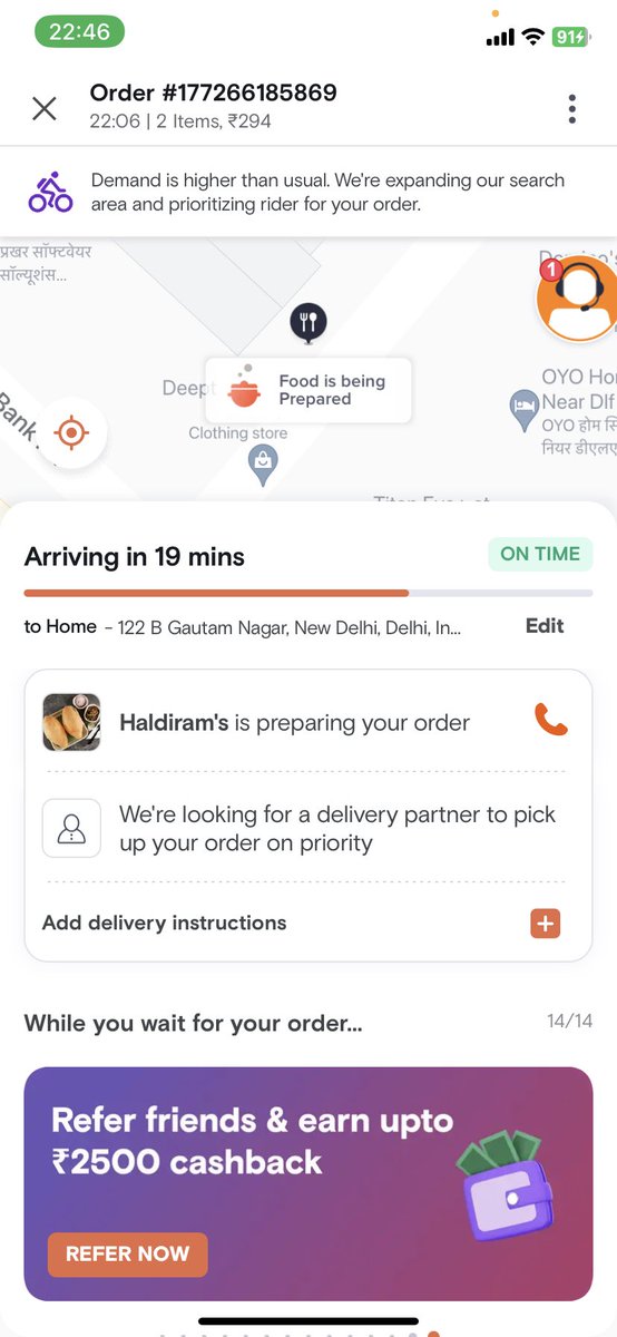 sarcasmisgod's tweet photo. @SwiggyCares @harshamjty what’s happening here ? Why orders are getting delayed is G20 summit effecting to you. #G20Summit2023 if there’s something Swiggy has to do is sell himself to @zomato seriously ! Or let @ril_foundation to own it for better customer experience https://t.co/yywC8QRlta