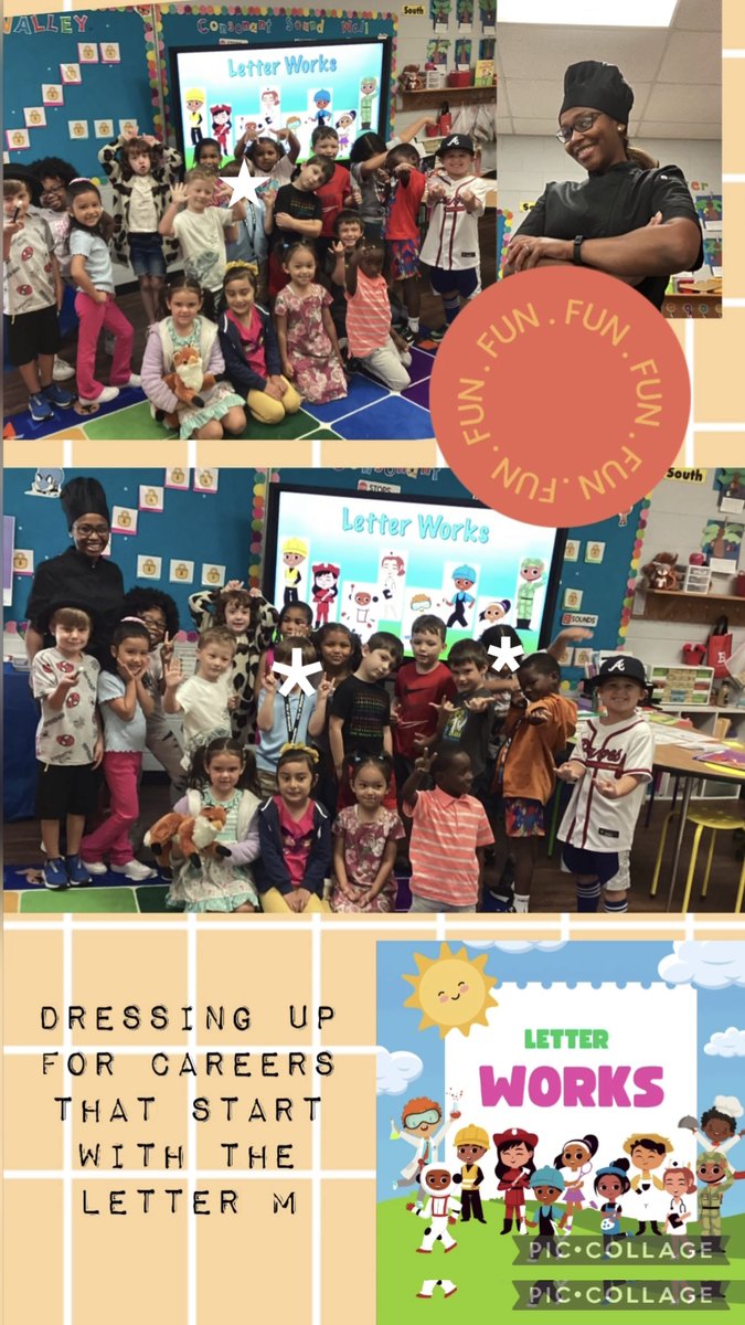 This year I started "Letter Works" where students get to dress up for careers that start with our letter of the week. From moms to a magician, MLB player to a mathmatician and I was their Master Chef...oh what fun! #SimplytheBESt