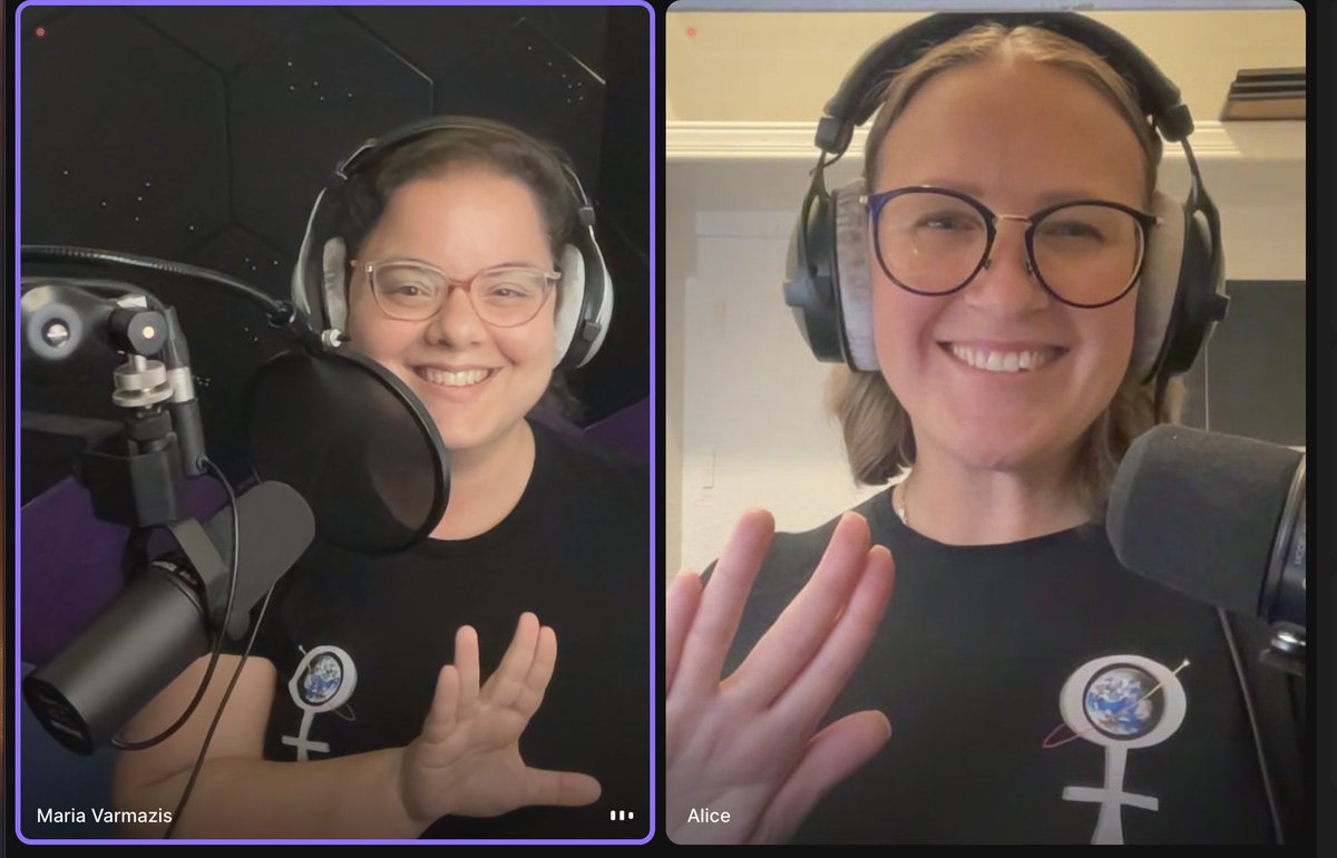 Happy Star Trek Day! #onthisday September 8, 1966 the iconic franchise aired for the first time. @mvarmazis and I paid homage in today's episode of <a href="/TMinusDaily/">T-Minus Daily Podcast</a>. (note the matching shirts, @KSCartist) #startrek #womeninspace