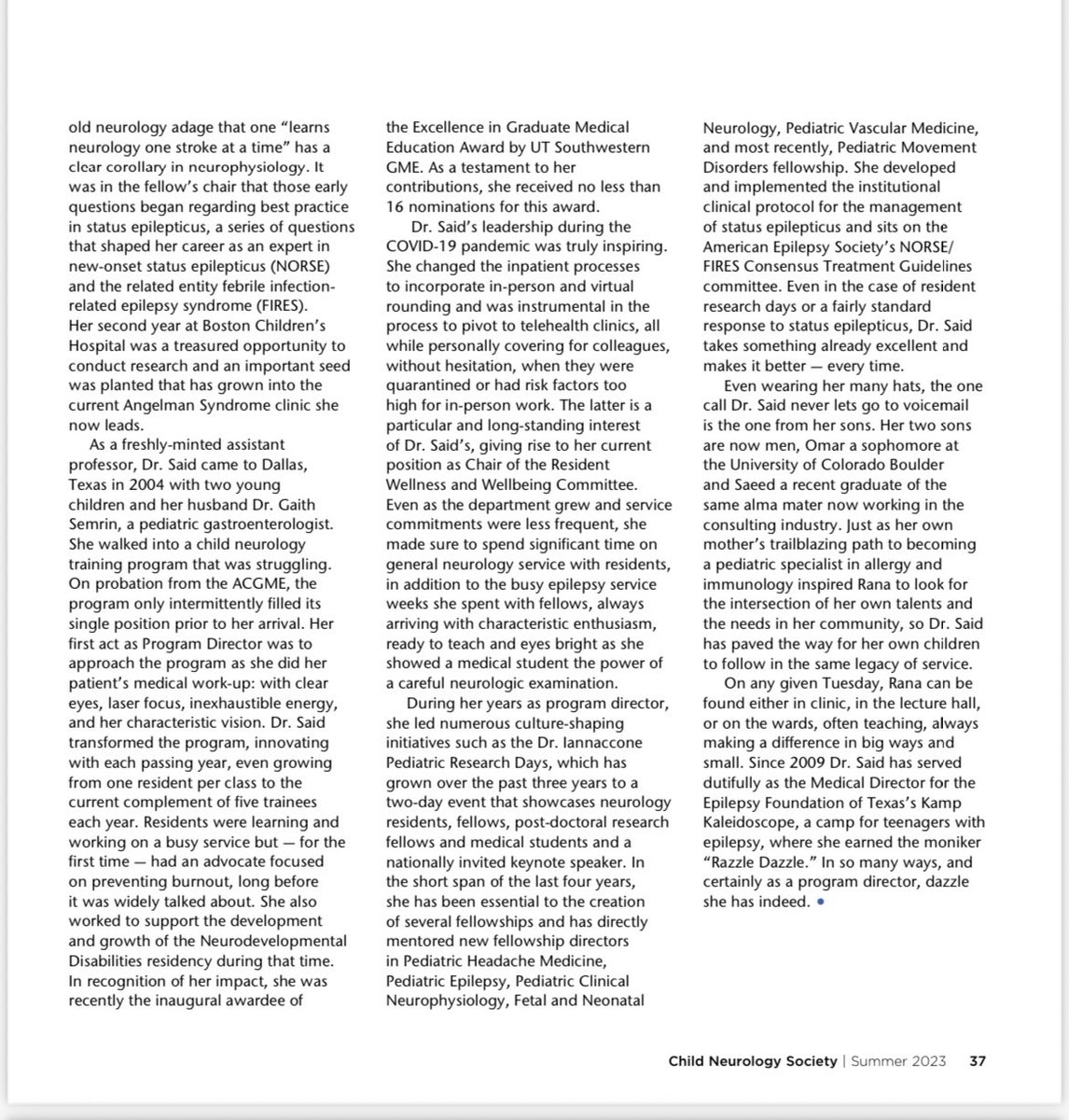 This #FacultyFriday highlight could not be any more special. Our PD <a href="/RanaSaidMD/">Rana R Said</a> was awarded Training Director of the year!! 🎊🎉

Over 20 years she has built this program into one of the nations biggest, best and brightest, and she is beyond deserving of this national recognition