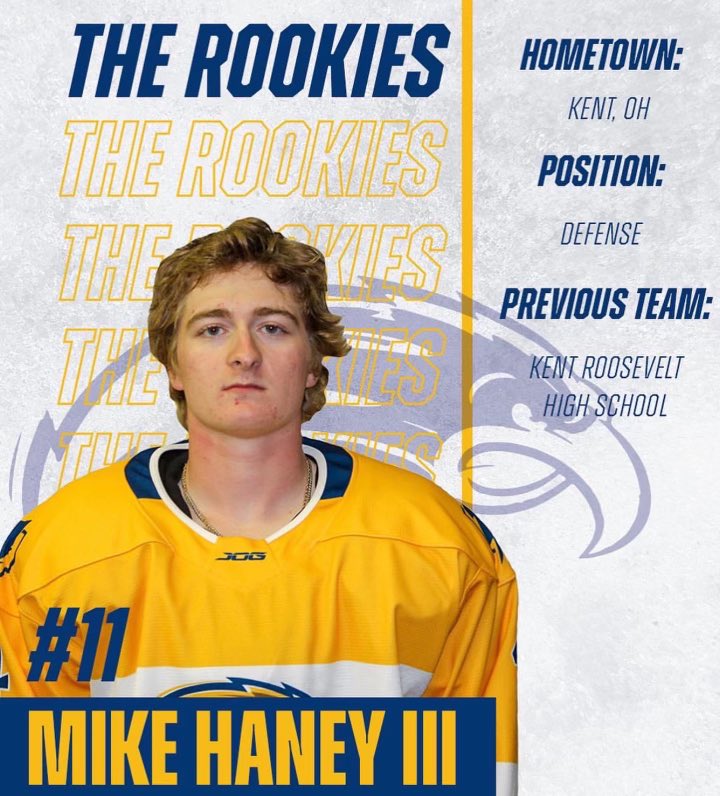 Extremely Proud to say Congratulations to 2023 Co-Captain Mikey Haney III on making the Kent State Golden Flash D3 Ice Hockey Club! 

He will once again be teaming with 2021 Baseball/Hockey Alumni Ethan Steffl.

#Boltsup 
#RiderPride 
#YoderEleven