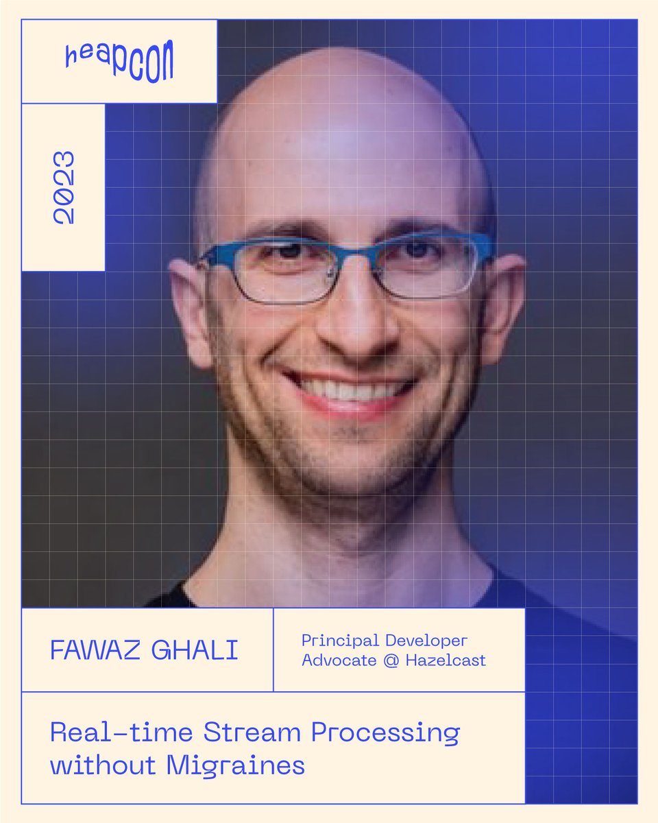 Prepare to dive into the world of real-time stream processing without the headaches! 🌐  

@FawazGhali, a seasoned Principal Developer Advocate at @hazelcast will be your guide during his talk, 'Real-time Stream Processing without Migraines'.