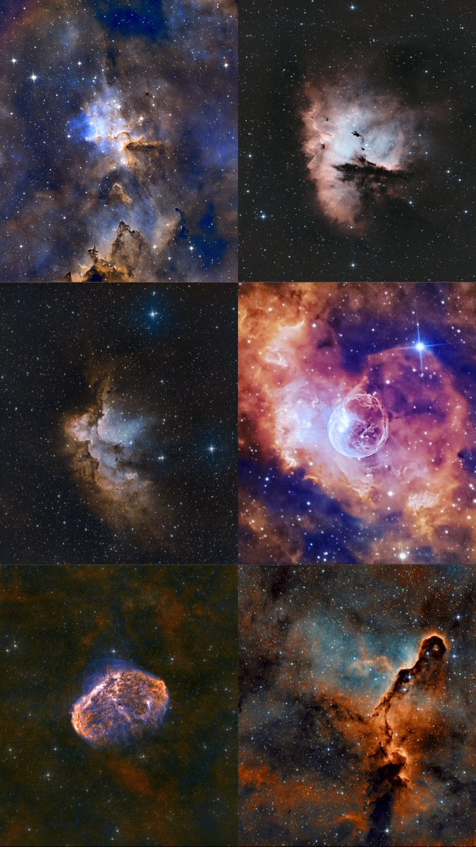 picastroapp's tweet photo. A small collection of images from the last two months. I always complain about the Scottish weather, but I’ve been lucky to be fair. My daughter just said they look like Guardians of the Galaxy images. I’ll take that. #space #scotland #backyardastro https://t.co/YyAhlKPHrb