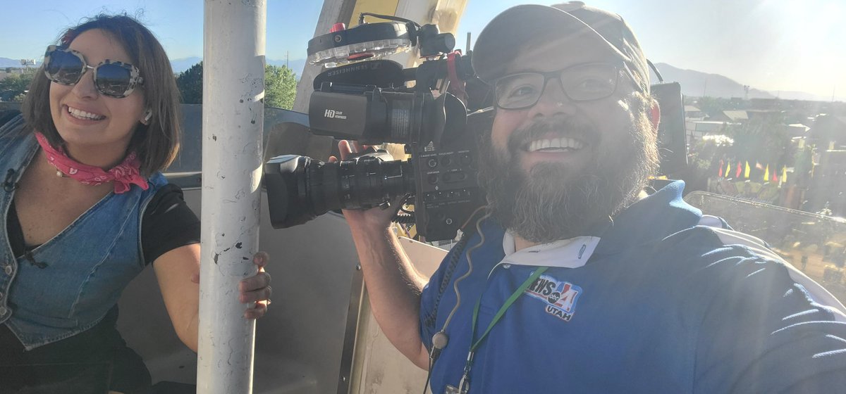 AlanaBrophyWX's tweet image. Had to share some highlights from the #Utahstatefair — it was opening day &amp;amp; @abc4utah day — we had a blast at the live newscasts! The #utwx was beautiful &amp;amp; when it got too hot, I stepped in the freezer with the butter cow.  
🧈🐄🎡🎟️🎠🎪🥨🍦🐣