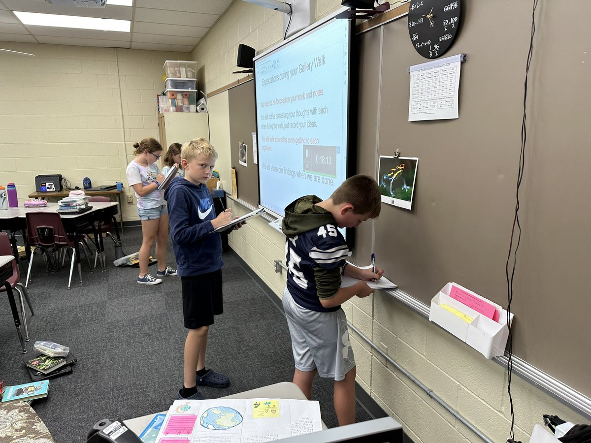 MrGoodine's tweet photo. Identifying adaptations on our gallery walk. Physical or behavioral how do adaptations help organisms survive? @KenstonSchools @KenstonKIS #myohioclassroom https://t.co/BVuBFFyJao