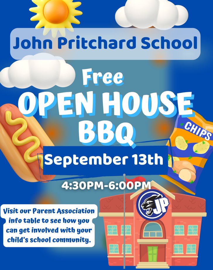 Open House and BBQ - Wednesday, September 13. We are looking forward to seeing you!