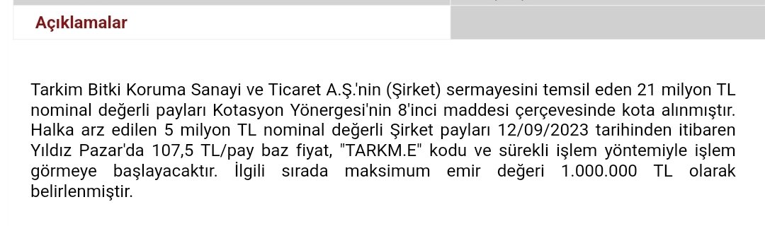 Salı günü #TARKM borsa İstanbul işlem görecek
#BORSA #sngyo #sasa #HEKTS #gesan #alfas #astor #eregl #akbnk #oyakc #isctr #halkb #CWENE #cvkdm #GRTRK #bist10 #odas #kontr #varant #sahol #ekgyo #kzbgy #MNDTR #AKCNS #cante #vestel #vesbe #doas #aefes #mıgrs #ENKAI #Nugyo #akfye