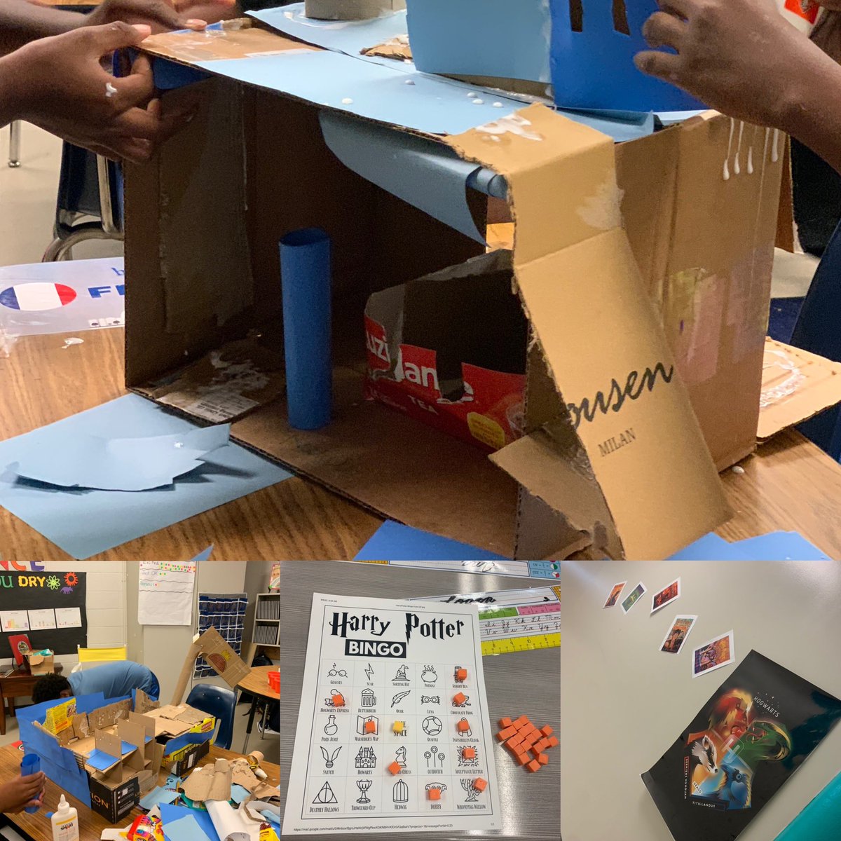 kimberlyp103's tweet photo. When 4th Grade transforms their hallway to Hogwarts. These @LeaphartElem students have had the BEST DAY EVER!! @chrisaustinLES @LESGameChangers @CarolWa86515101 https://t.co/FCXT6s15ET