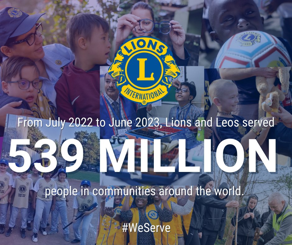 Over half a billion people worldwide are leading better lives and facing brighter futures thanks to the incredible efforts of Lions and Leos, who put their kindness into action with the support of our global foundation. #WeServe